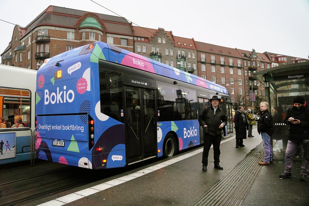 mpawlo's tweet image. Riding a bus in Gothenburg has never been as joyful as this December. @Bokioapps ❤️ @visma