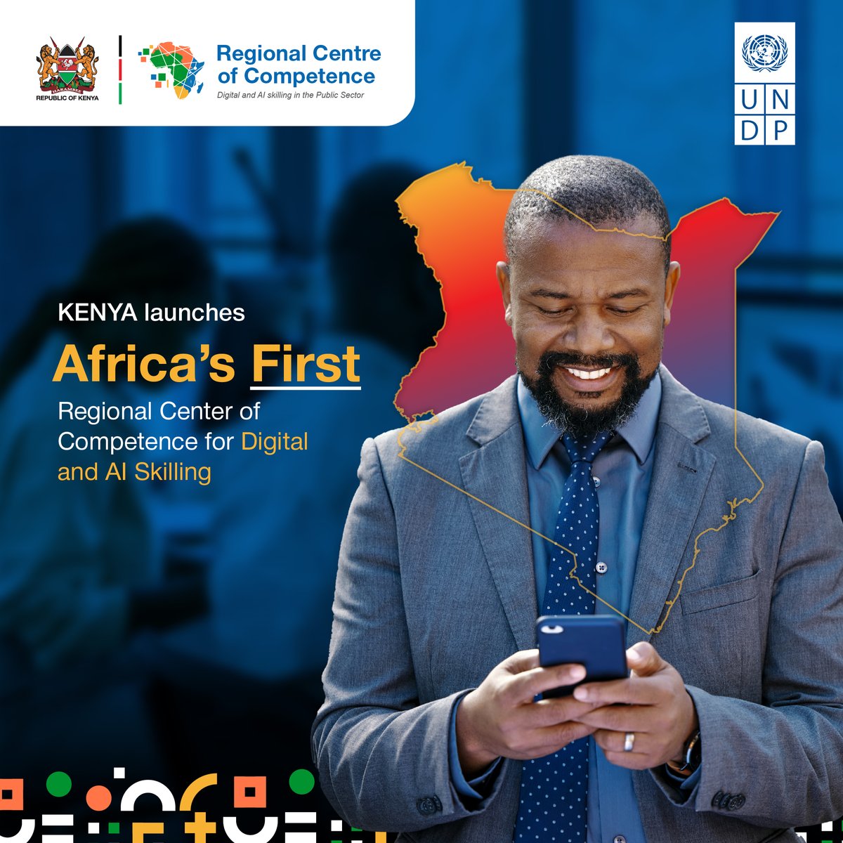 UNDPKenya's tweet image. The #AfricaCenterOfCompetence will equip 100,000 public servants in 🇰🇪, and thousands more across Africa with essential skills in digital & AI technologies, empowering them to deliver effective, smarter, more efficient, and citizen-centred services.
@MoICTKenya