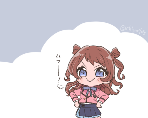 「咲季ちゃんの好きな表情第1位「お手本のようなドヤ顔」」|ちよこのイラスト