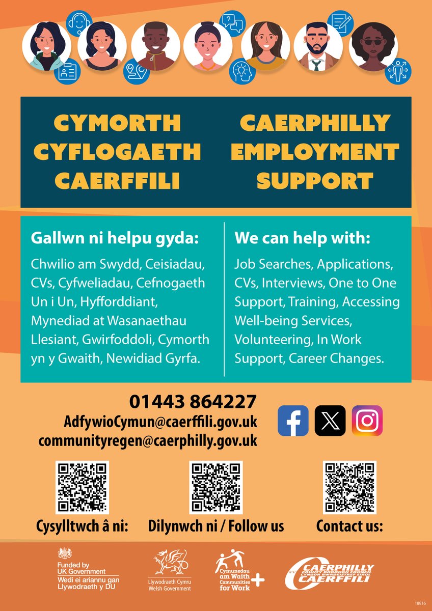 CaerphillyRegen's tweet photo. Cymorth AM DDIM!

FREE Support!

👍👍👍👍👍👍👍👍👍👍👍👍👍

🤔 Galw Heibio Cyflogaethn / Employment Drop In
📍 Llyfrgell Caerffili / Caerphilly Library @CaerphillyLib 
📅Bob Dydd Iau / Every Thursday
🕙 10am – 12pm
Nid oes angen apwyntiad / No appointment needed https://t.co/0mKITwSXDG