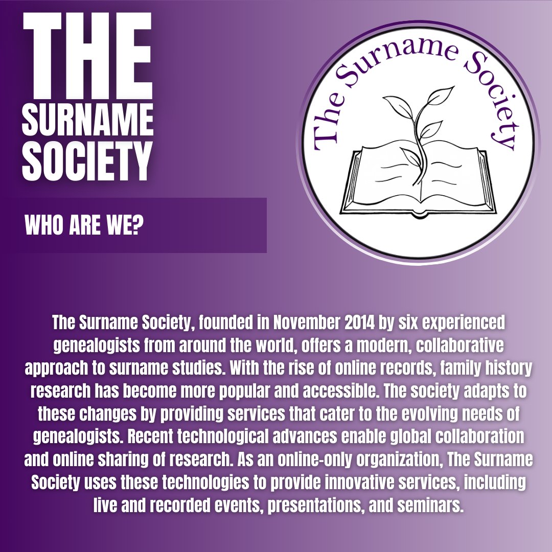 surnamesoc's tweet photo. Who are we? Here at The Surname Society, we are here to assist and help all curious Genealogists!
Check us out to learn more!
-
-
-
#Genealogy #Ancestory #History #Surname #Explore #Surnamestudies https://t.co/Hp1pkln5yQ