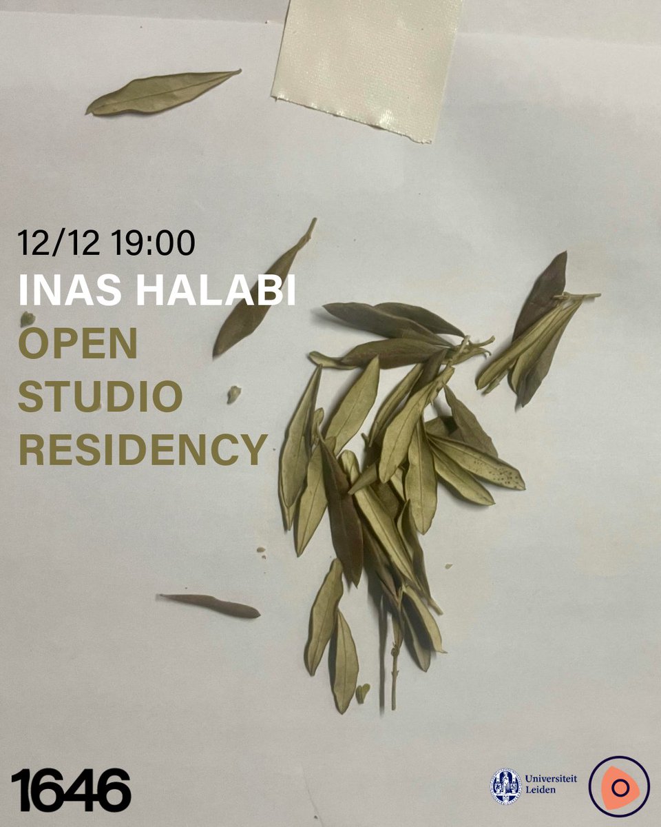 Come join us for the final event of artist-researcher Inas Halabi's residency. The residency was a 2-month collab between ReCNTR and 1646 studio in Den Haag. During the event Inas will share aspects of her work for her new film project. More details:recntr.nl/2024/12/inas-h…