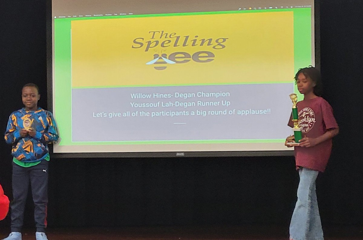 Nancy Friemel (@mrsnfriemel) on Twitter photo Way to go to our 2 <a href="/DeganElementary/">Degan Elementary</a> Spelling Bee winners! We are so proud of you and wish you good luck in the next round! #WeareDegan #Back2Basics Way to go to our 2 <a href="/DeganElementary/">Degan Elementary</a> Spelling Bee winners! We are so proud of you and wish you good luck in the next round! #WeareDegan #Back2Basics