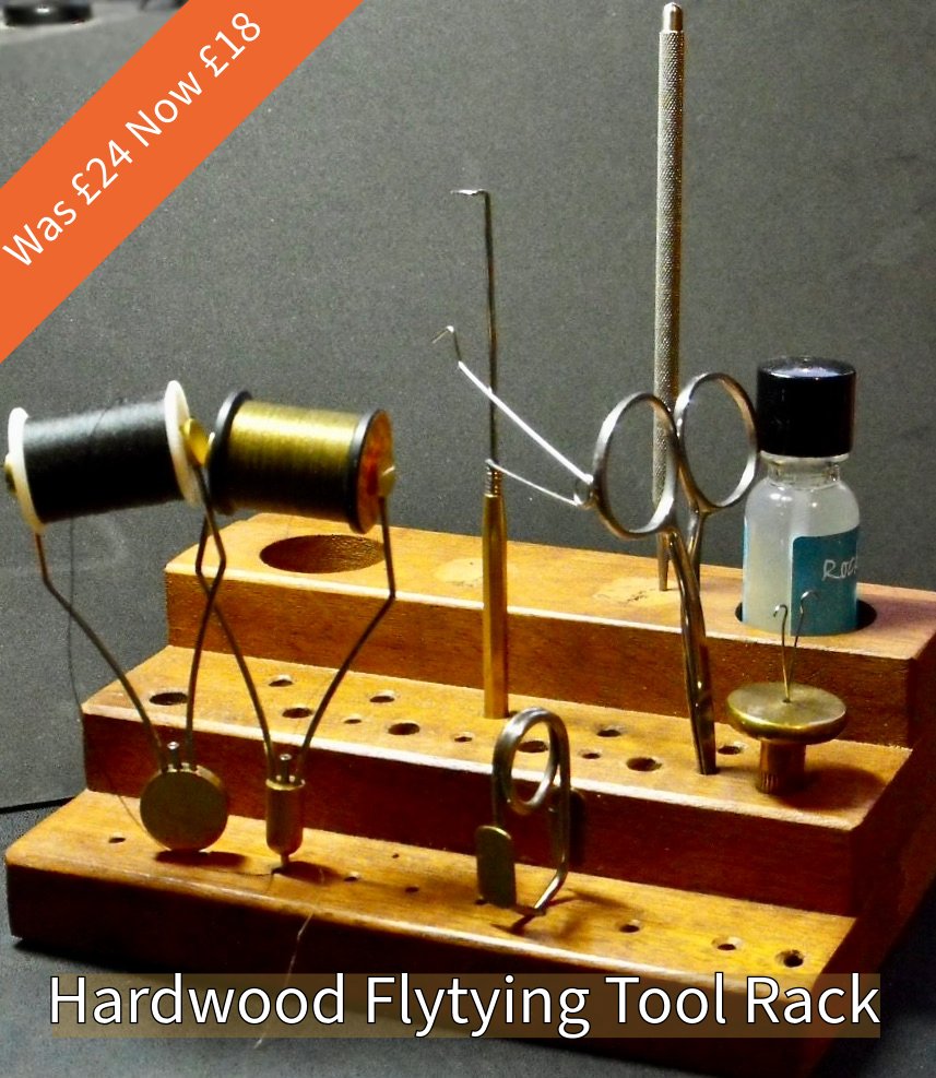 This handy rack can accommodate all your tying tools and your varnish pot.  There is also a magnetic strip to hold hooks and flies as well as a cork insert for needles.

Visit our site to see all our Seasonal Christmas offers...
scottieproducts.co.uk/special-offers…
#flytying #flyfishing