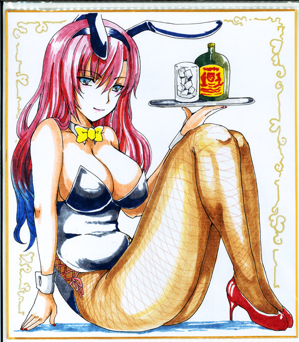 #アナログイラスト
バニーおねいさん 