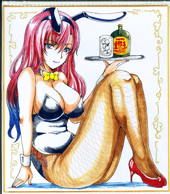 #アナログイラスト
バニーおねいさん 