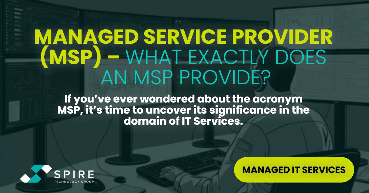 SpireLimited's tweet photo. If you’ve ever wondered about the acronym MSP, it’s time to uncover its significance in IT Services. MSP stands for Managed Service Provider, offering services that go beyond traditional IT support.
Learn more!
https://t.co/ItihD3wKlu 
#managedservice #itservices #support #msp https://t.co/x1MRk8ybAy