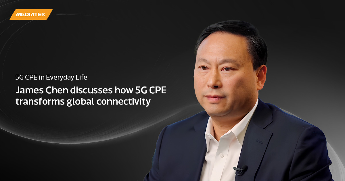 MediaTek's tweet image. James Chen, VP, Product Technology Marketing, discusses MediaTek's #5G #CPE, an innovation connecting the next generation. Our solutions are bringing people together around the globe, making everyday life, from video calling or streaming, possible. bit.ly/3Dcl8zd