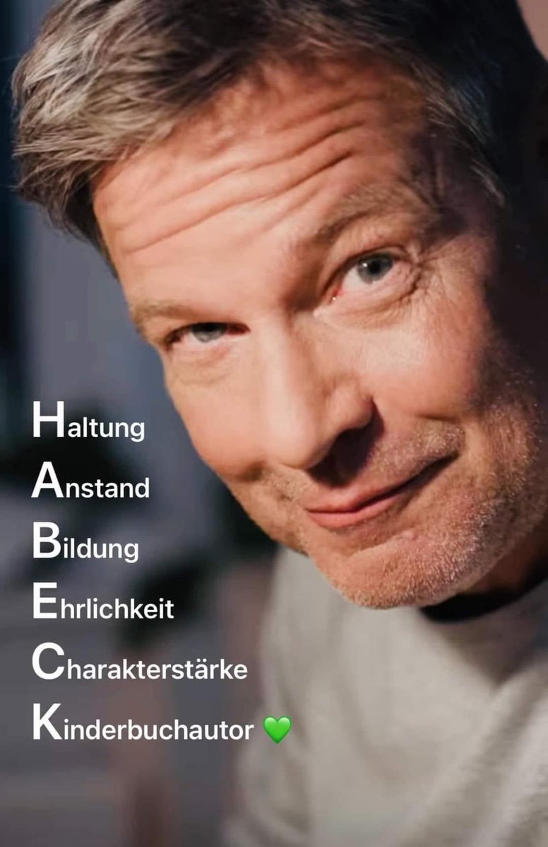 AureliaHerzog6's tweet photo. Es wird Zeit für einen Kanzler, der vereint statt spaltet, Frauen als gleichwertige Partner behandelt, eigene Fehler eingesteht und Klimaschutz als Investition in die Zukunft versteht.
Daher kann es nur #Habeck4Kanzler geben! 💚 außerdem ist er sehr fleißig und wirklich cool 😎 https://t.co/BwgofLstxu