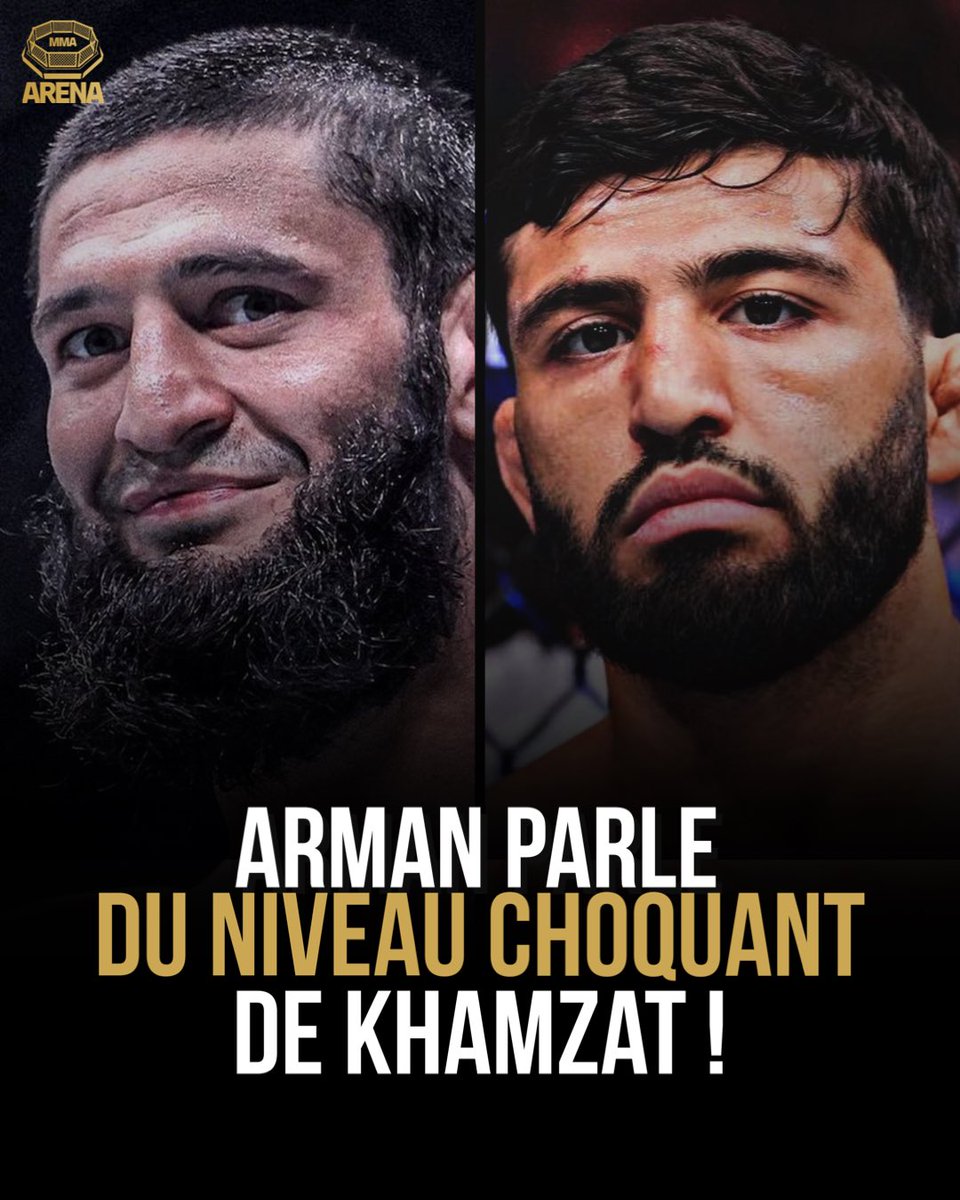 MMArena_'s tweet photo. 🚨🚨 ARMAN TSARUKYAN PARLE DU NIVEAU MONSTRUEUX DE KHAMZAT !!

🗣️ « C’est l’adversaire le plus difficile avec lequel j’ai tourné. 
Il ressent très bien le moment où vous essayez de le mettre à terre. Ses sensations, sa force physique et sa technique font qu’il est excellent. » https://t.co/NNj97PlJYf