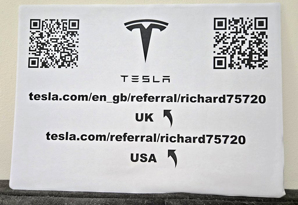 HullTeslaModel3's tweet image. Thinking of treating yourself to a new Tesla?
Use our referral code for money off 😁
