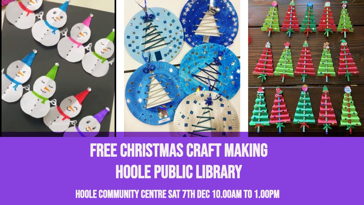 HooleCommunityCentre (@hoolecomcen) on Twitter photo Tomorrow 10.00am/1.00pm #hoole #library will be open for returning & taking books out. Free PC & internet access available. Volunteers will be providing a #christmas Crafting session for accompanied children making Christmas cards and/or decorations #craft #free <a href="/ShitChester/">12 years of Shitchester</a> Tomorrow 10.00am/1.00pm #hoole #library will be open for returning & taking books out. Free PC & internet access available. Volunteers will be providing a #christmas Crafting session for accompanied children making Christmas cards and/or decorations #craft #free <a href="/ShitChester/">12 years of Shitchester</a>