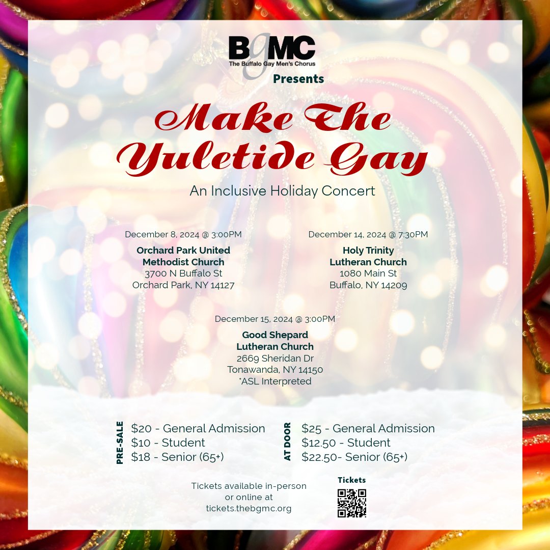 TheBGMC's tweet photo. Looking for something to do this weekend? Need a little help getting into the holiday spirit? We have just the ticket! Take a break and surround yourself in song as we perform the first of our three holiday concerts. https://t.co/4l1gZp9ZIS