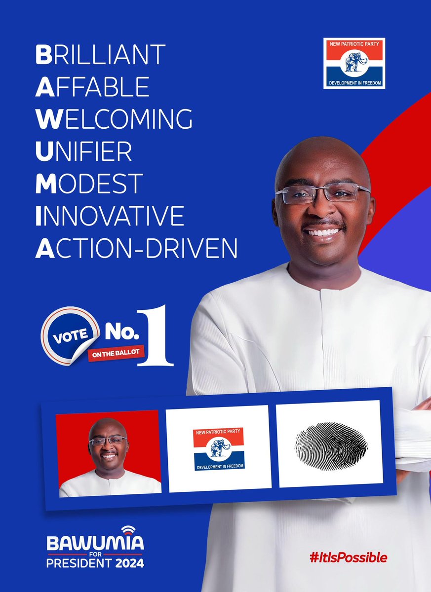 QwecyAbronoma's tweet photo. Choose No1 for progress
Choose No1 to protect FSHS
Choose No1 for better policies for the future.
##voteforBawumia
#VoteforNPP
##voteforNo1 https://t.co/gGFOqpfFGj