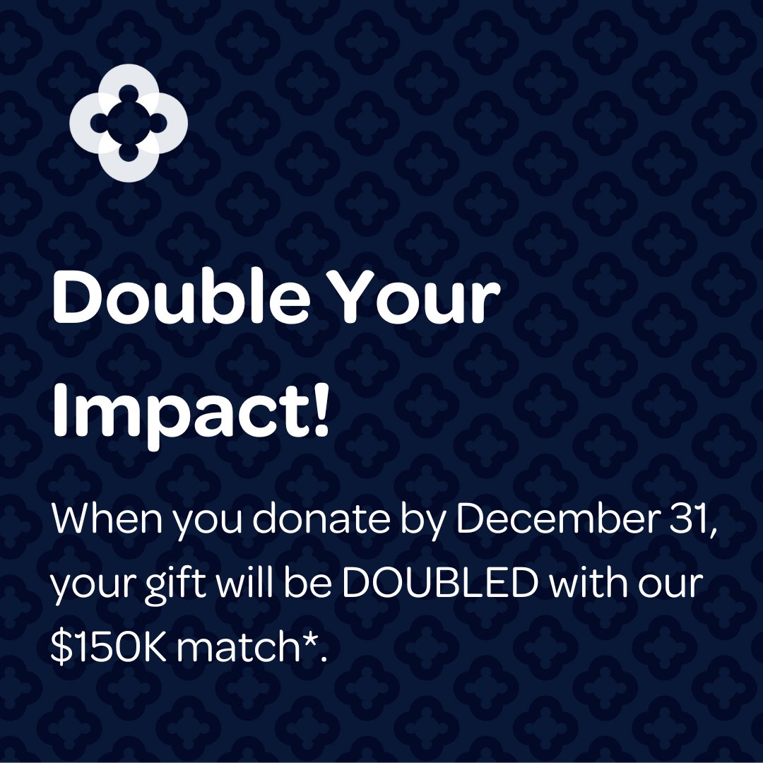 We’re excited to share that Chalmers has been blessed by a generous gift partner who will be matching up to $150,000* for gifts received by 12/31.

This is a big goal and we need your help! Will you prayerfully consider partnering with us this year?

chalmers.org/donate
