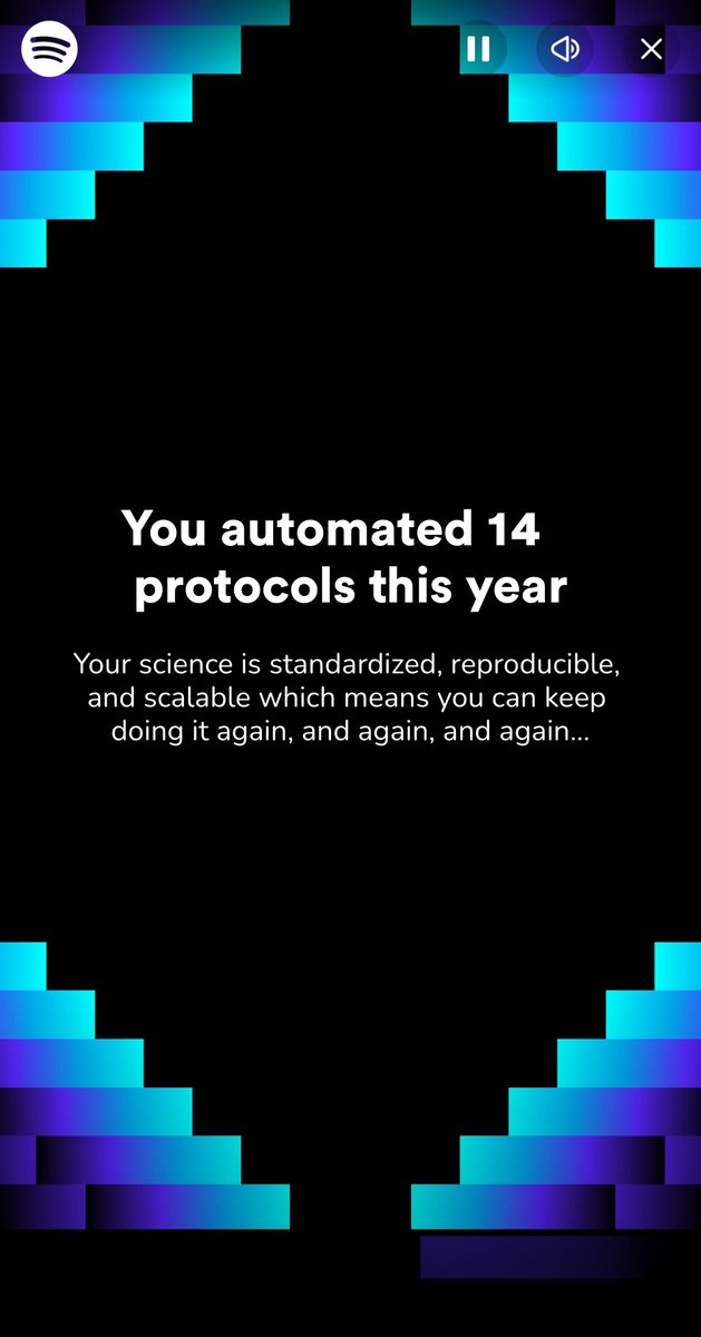 opentrons's tweet photo. 🎵 Wrapped, but make it a real Flex! 🎵
This year, our users saved an average of 1,406 hours of manual pipetting and automated 14 protocols with the Opentrons Flex. 🚀🔬

What’s the most automated protocol in your lab? Drop it in the comments below! https://t.co/Mp692xqc4v