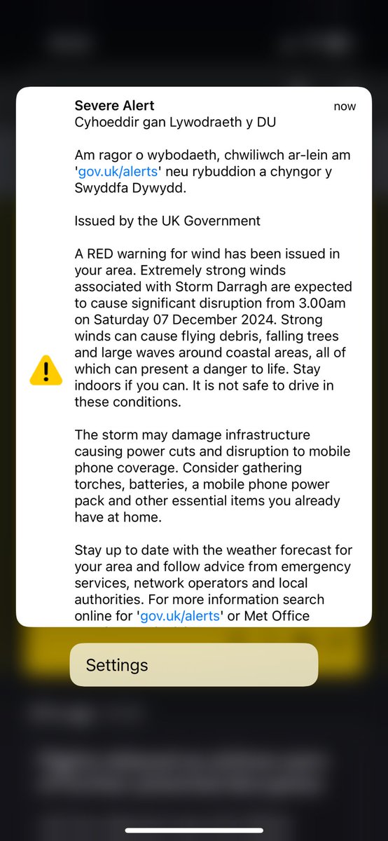 KerriLangfords's tweet image. That warning sound on my iPhone just gave me flashbacks to a war I wasn’t even part of #StormDarragh