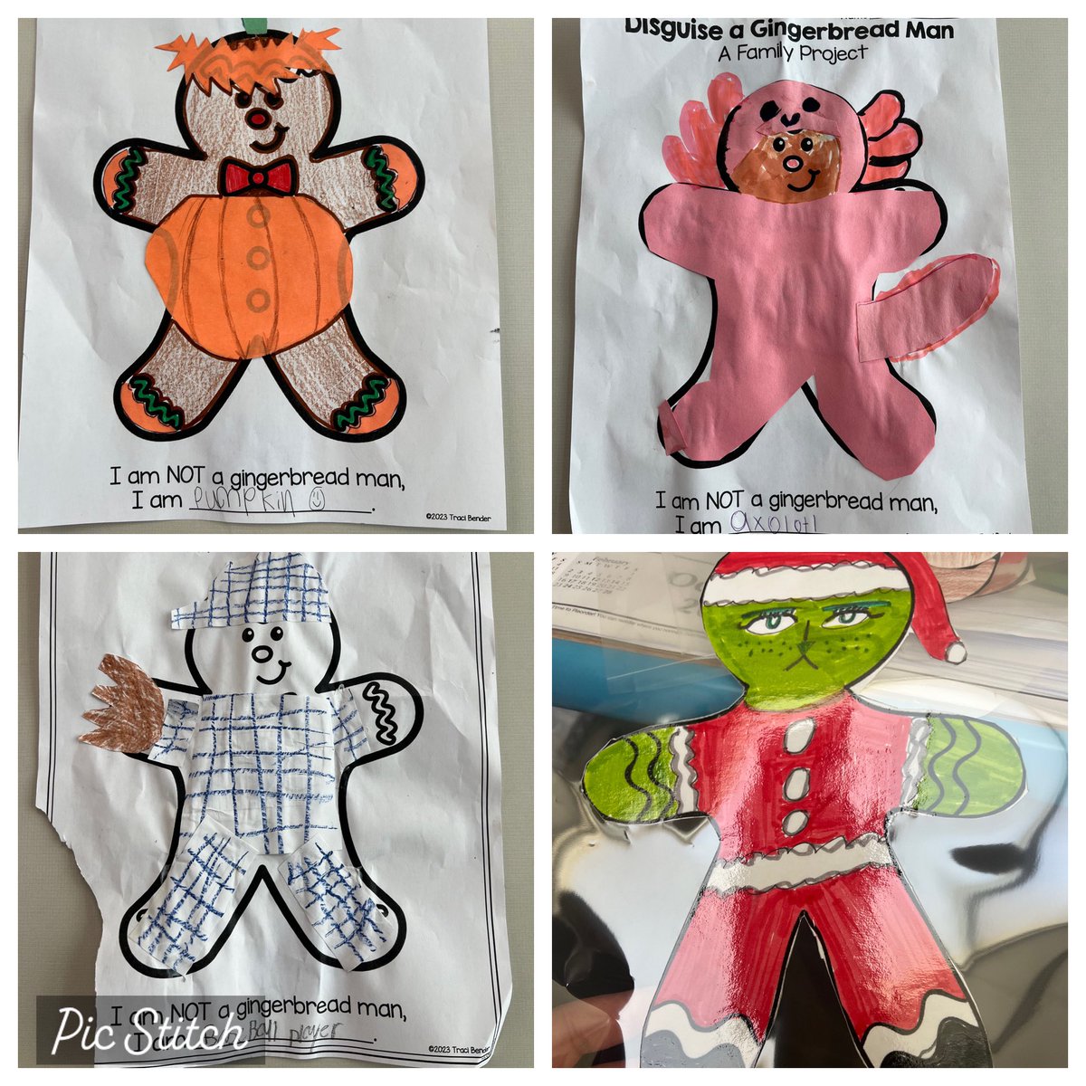 Our disguised gingerbread men!