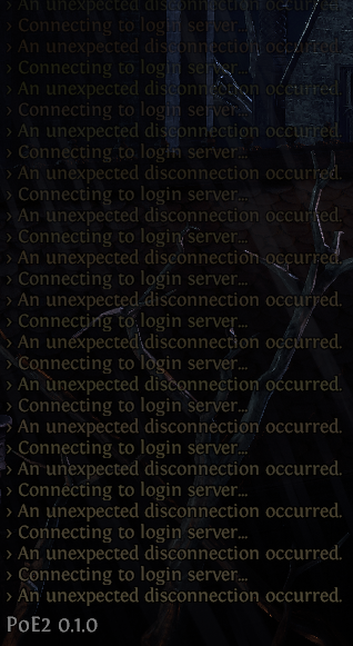 I guess the connection doesn't work.

Someone else trying #PathofExile2 ?