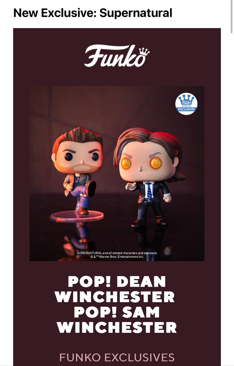Did ya get yours? 😉
♥️🫶
#deanwinchester #samwinchester #SPNFamily #Supernatural