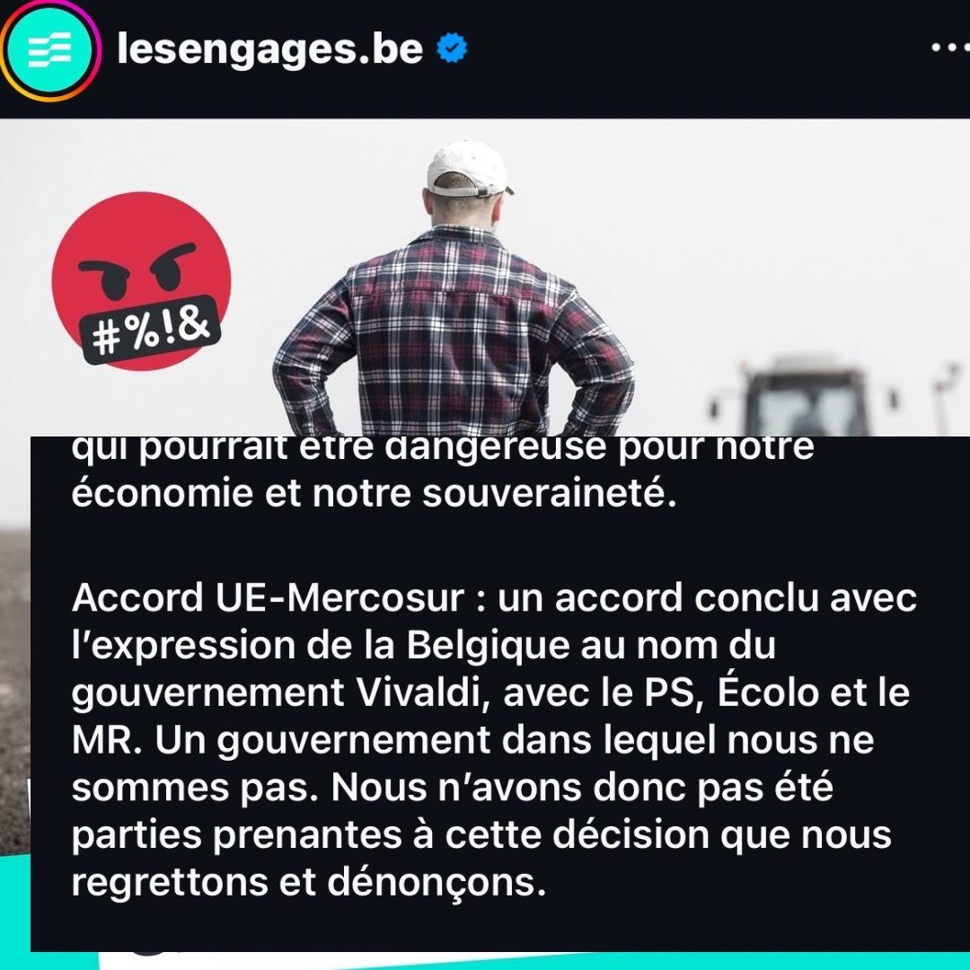 celine_tellier's tweet photo. Après avoir refusé de soutenir au @ParlWallonie le texte Ecolo pour que la Belgique dise réellement NON au MERCOSUR,  @lesengages en flagrant délit de fake news. Non la Belgique ne s’est pas exprimée, et ne le fera jamais avec notre accord. (1/2) https://t.co/ZY6abBcn67
