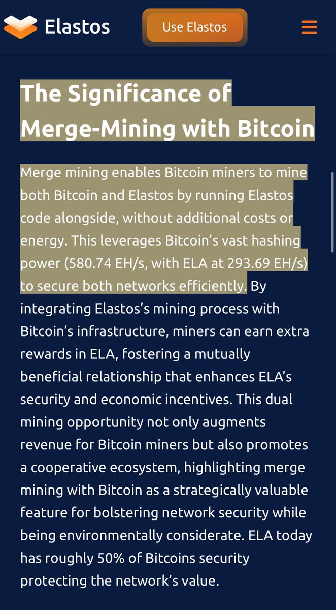 nbwinfo's tweet photo. As outlined in our white paper, ELA’s role as the governance token stems from its unparalleled BTC-backed security 🔒

Surprisingly, the wider public hasn’t caught on to this yet. 👀 #Elastos #Blockchain #BTC https://t.co/ohLsqT88rn