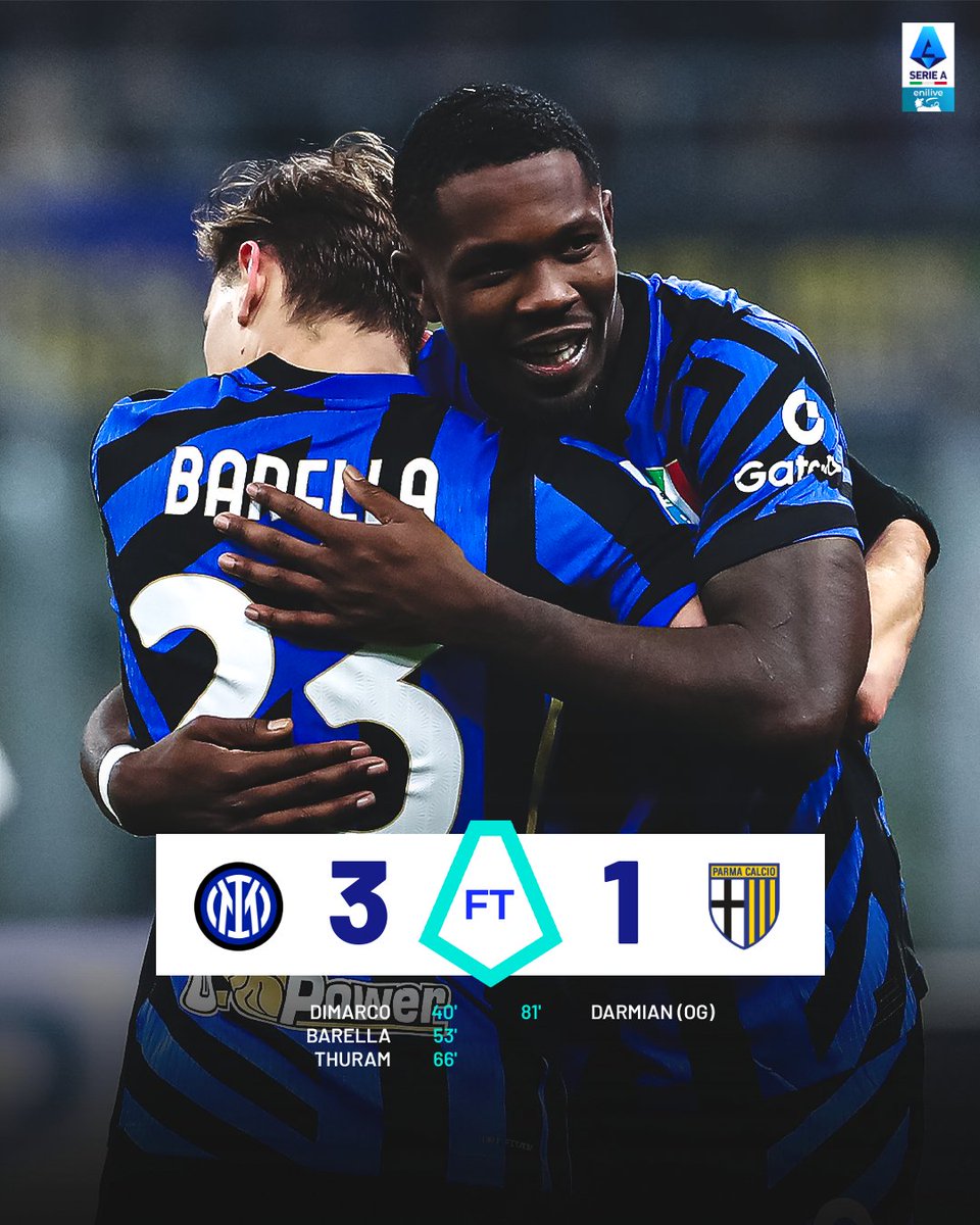 SerieA's tweet image. 🪞 @Inter bella e vincente a San Siro! 👏

#InterParma