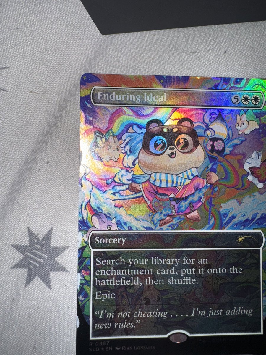 ChrisPriseman's tweet photo. @MTGSecretLair @wizards_magic Hi there, just received my Secret Lair Commander Deck: 20 Ways to Win and the extra card at the back was damaged. It was stuck with the tokens and when I came to remove it, this happened. Any help available on getting a replacement? https://t.co/M5q2mYbcUp