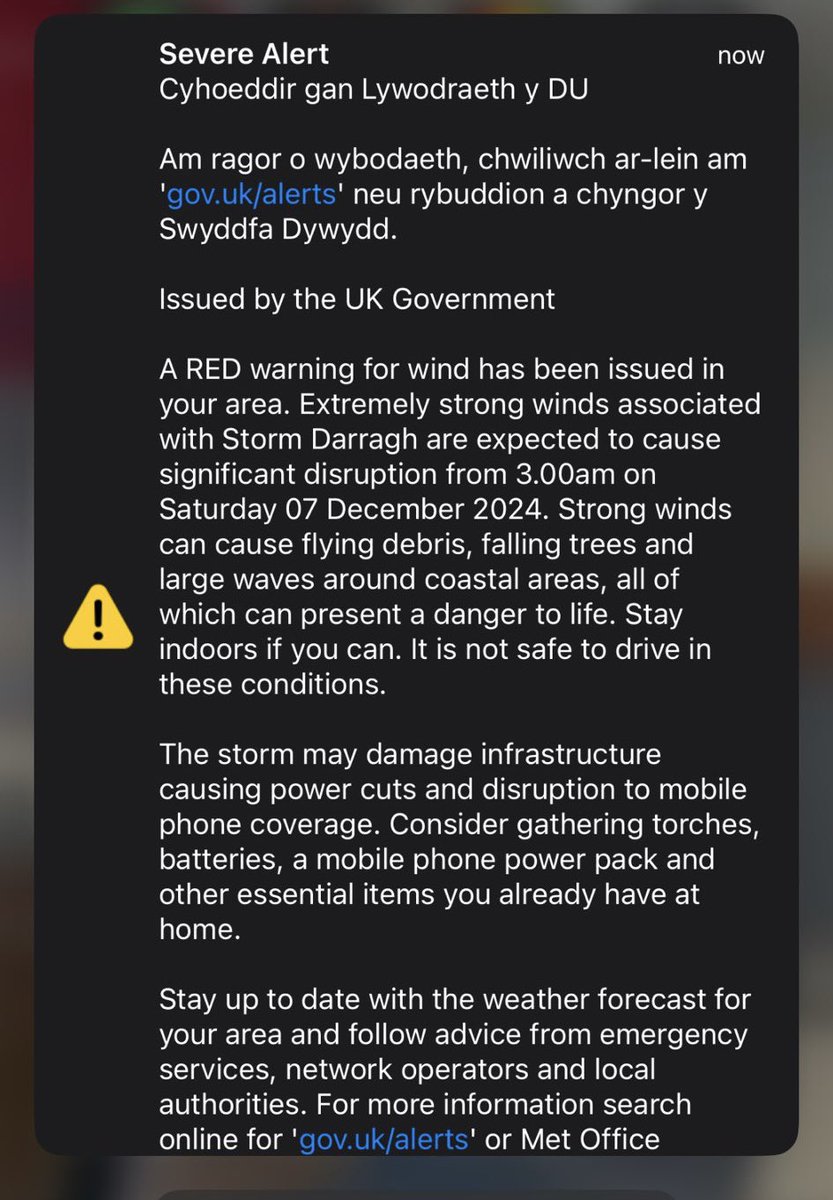 10/10 don’t recommend having your headphones on full volume for an emergency alert