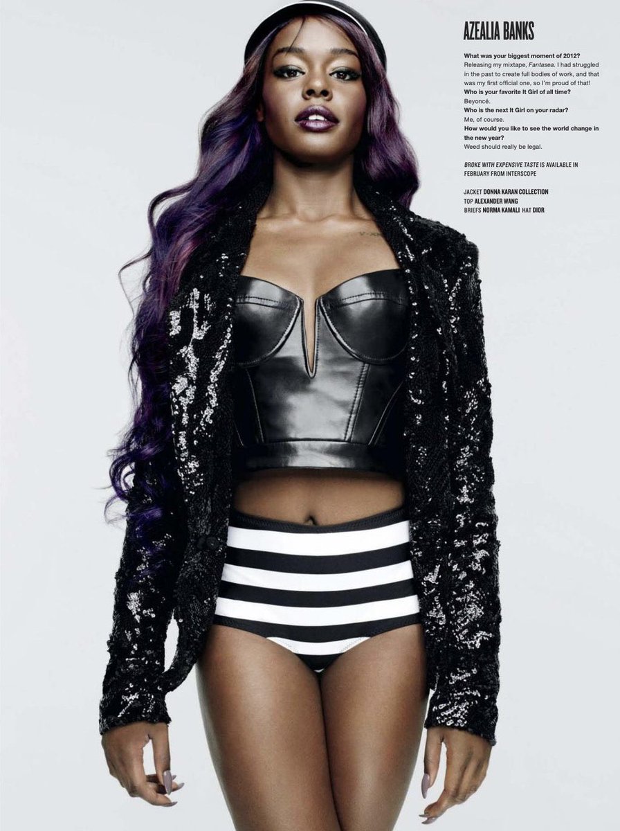 azealia_tiktok's tweet image. “Girls of Now”, V Magazine (2013)