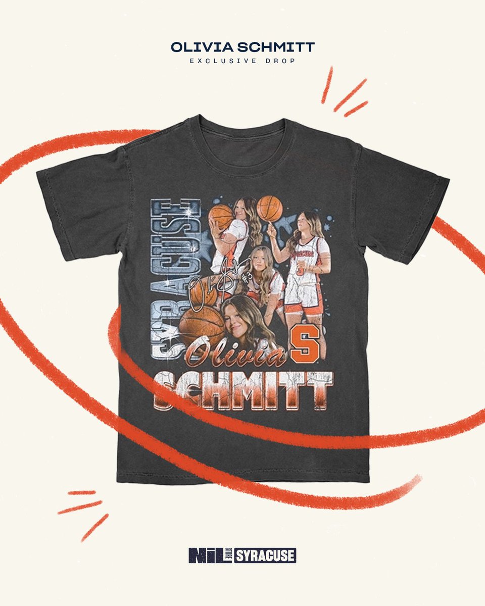 Have you gotten your <a href="/OliviaSchmitt30/">Olivia Schmitt</a> merch yet? 

Shop now! 🏀
nil.store/syracuse/cuse-…