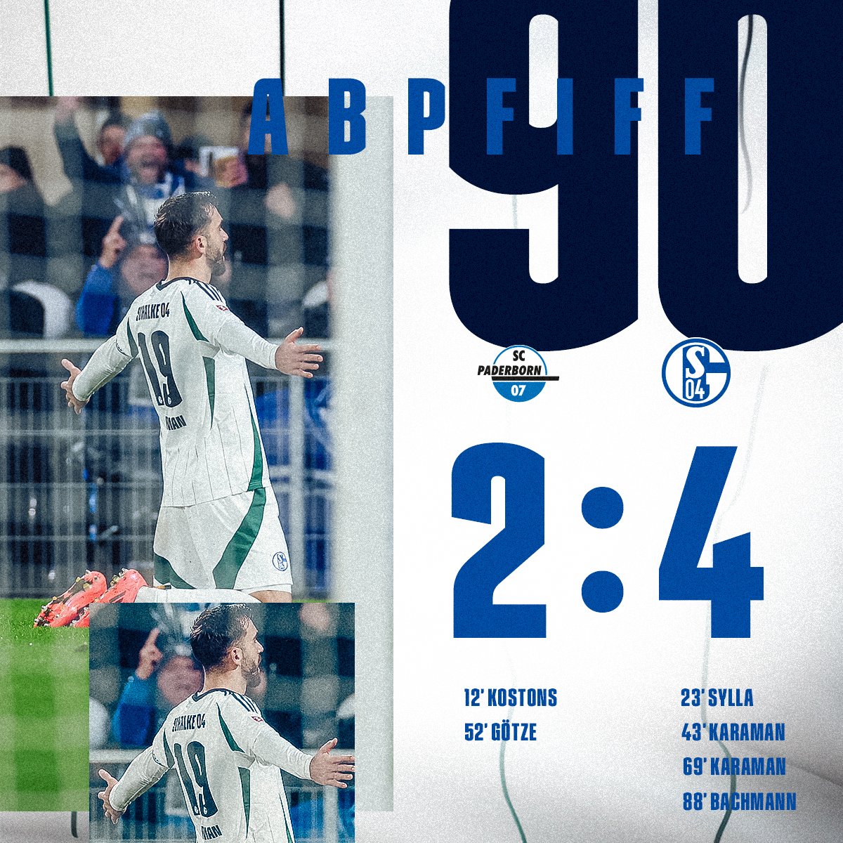 s04's tweet image. A U S W Ä R T S S I E G ‼️

⏱️ 90' | #SCPS04 2:4 | #S04