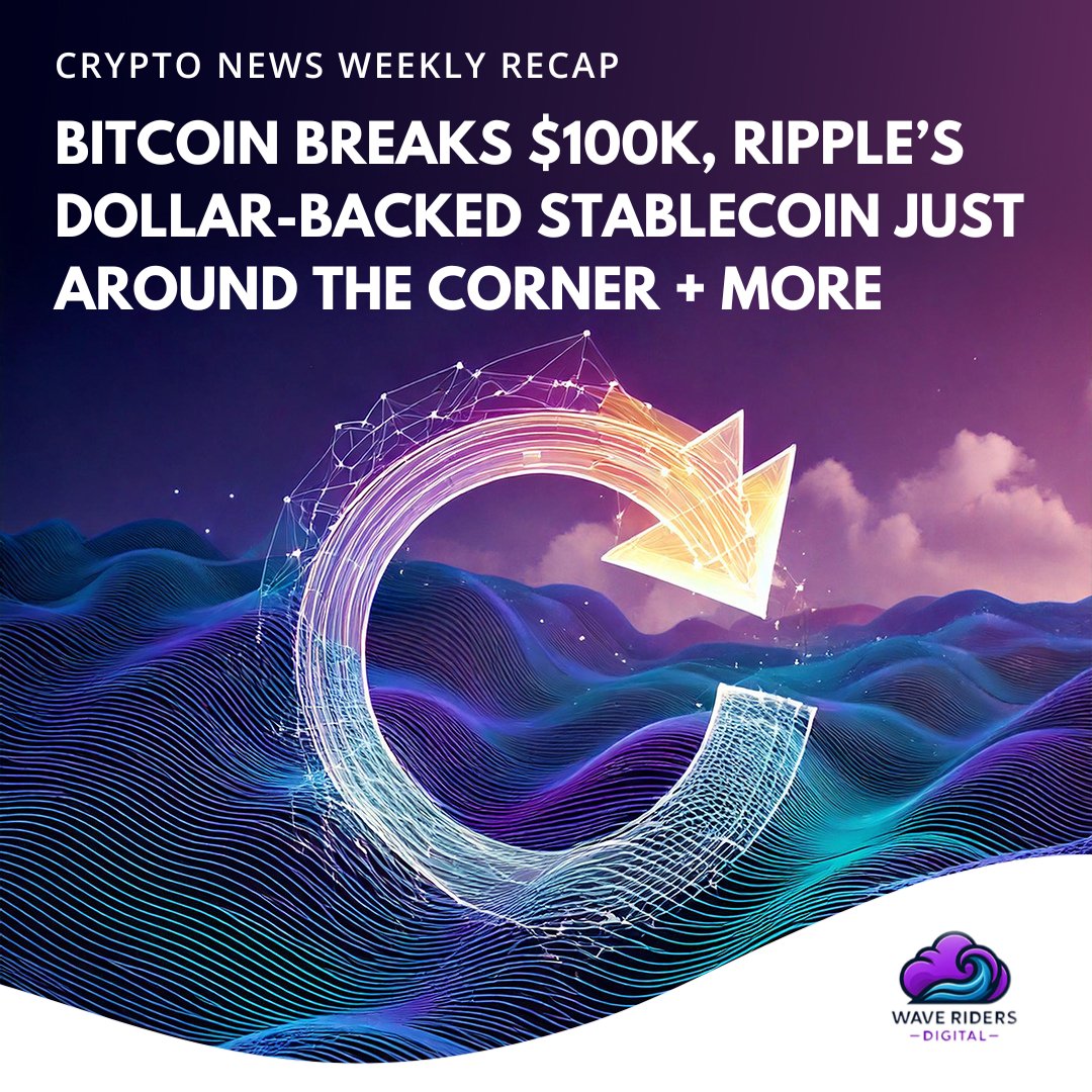 WaveRidersSMM's tweet photo. Welcome to our Friday Recap!

Each week, we break down the biggest events in marketing and crypto.

Let’s dive into this week’s highlights and upcoming developments! 🌊

#Bitcoin Breaks $100K 💸

Bitcoin surpassed its previous high, spiking to $103,900 early Thursday before consolidating around $99,200. This surge followed increased optimism surrounding a pro-crypto U.S. administration.

Analysts predict further institutional adoption as $BTC solidifies its position as a digital alternative to gold. With projections eyeing $200,000 in 2025, the rally may just be getting started.

#Ripple RLUSD Stablecoin Awaits Approval ⏳

Ripple’s highly anticipated dollar-backed stablecoin, #RLUSD, remains pending approval from the NYDFS. Once approved, it will enhance Ripple’s cross-border payment solutions by offering price stability alongside $XRP liquidity.

Meanwhile, a 90% reduction in XRPL account reserve requirements sparked a surge of 30,000 new accounts in 24 hours, highlighting growing accessibility and adoption.

#Solana ETF Filing Signals Institutional Interest 📈

Grayscale announced plans to convert its Solana Trust into a spot ETF, a move poised to bring institutional capital into the Solana ecosystem. This follows the meteoric rise of $SOL, hitting an all-time high of $265 earlier this month.

Institutional entry could further bolster Solana’s ecosystem, known for its scalability and low fees.

Stay ahead in the ever-evolving crypto landscape!

Let’s craft a strategy tailored for your brand.

Learn more: https://t.co/Pwm6NVkuCj