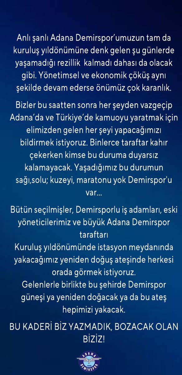 BU KADERİ BİZ YAZMADIK, BOZACAK OLAN BİZİZ!