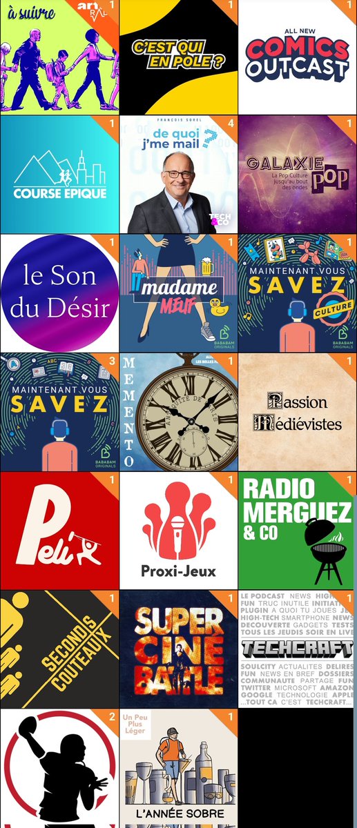 Journal des sorties de Podcast