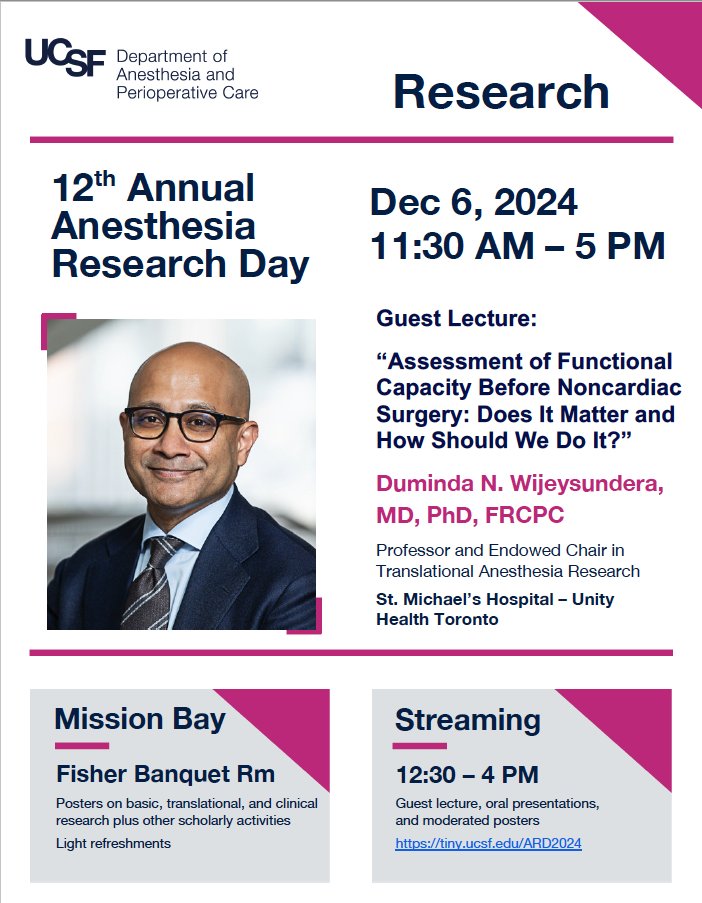 UCSF Anesthesia and Perioperative Care tweet media