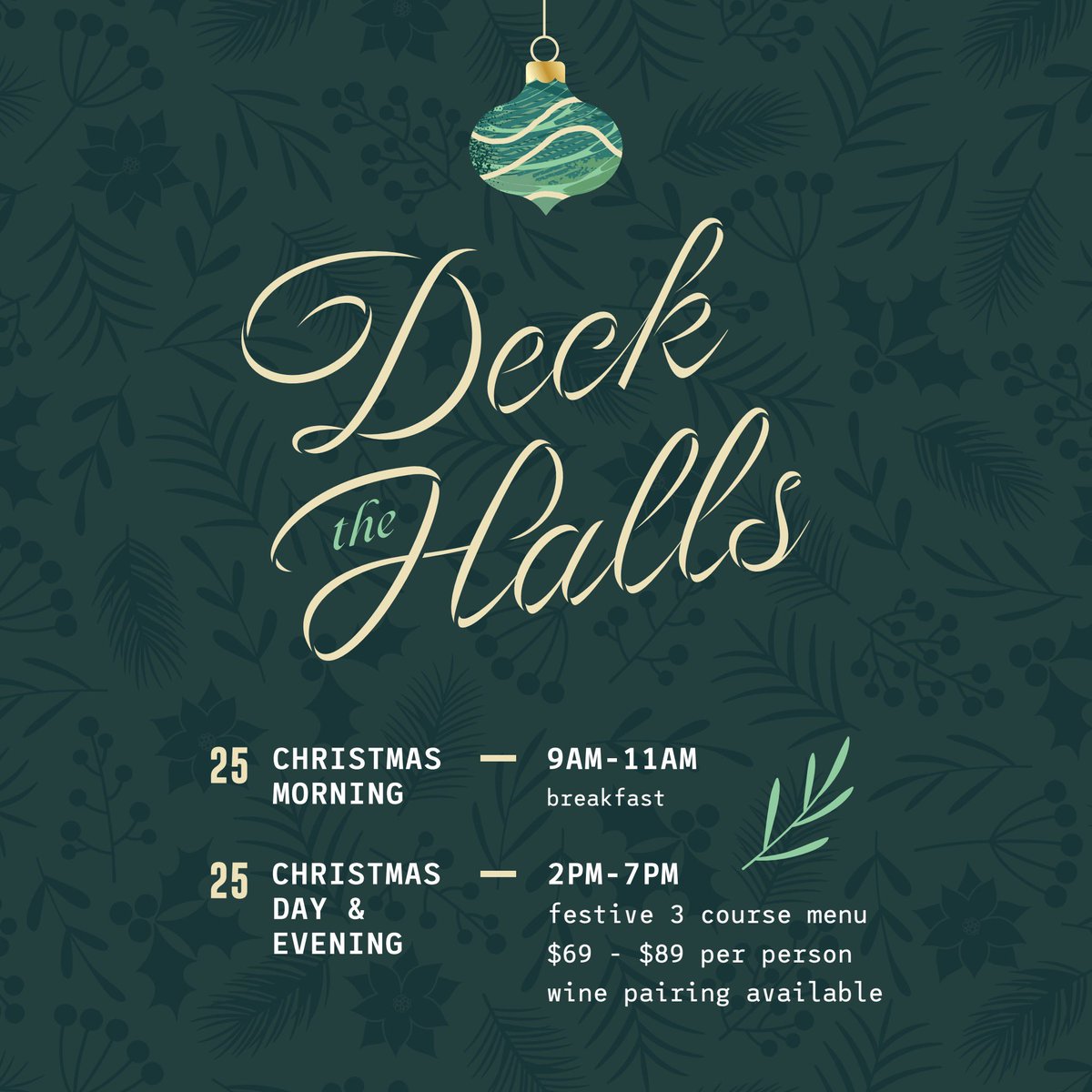 t23hotel's tweet photo. 🎄✨ Mark your calendars for our Annual Christmas Dinner on 12/25! Enjoy a delightful 3-course meal ranging from $69-$89 per person, with optional wine pairing available. Gather your family and join us for a festive celebration! Reserve your spot today! https://t.co/l4S8jlOAUI