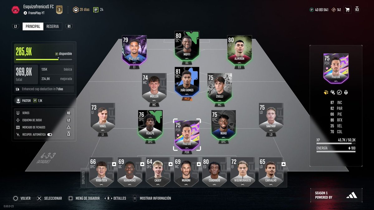 Quien esta probando UFL? La verdad que la jugabilidad tira más para el FIFA pero al menos yo me estoy divirtiendo, sobre todo intentando armar un buen equipo desde 0 (incluso me están dando ganas de subir algún que otro tutorial) ⚽

Para ser un juego nuevo para mi aprueba