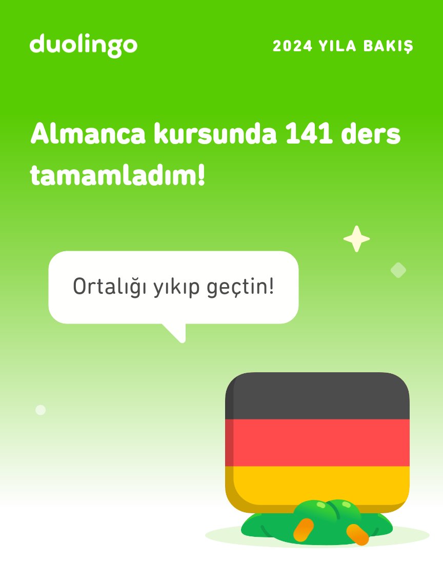 2024'te bak Duolingo'da neler öğrendim! #Duolingo365