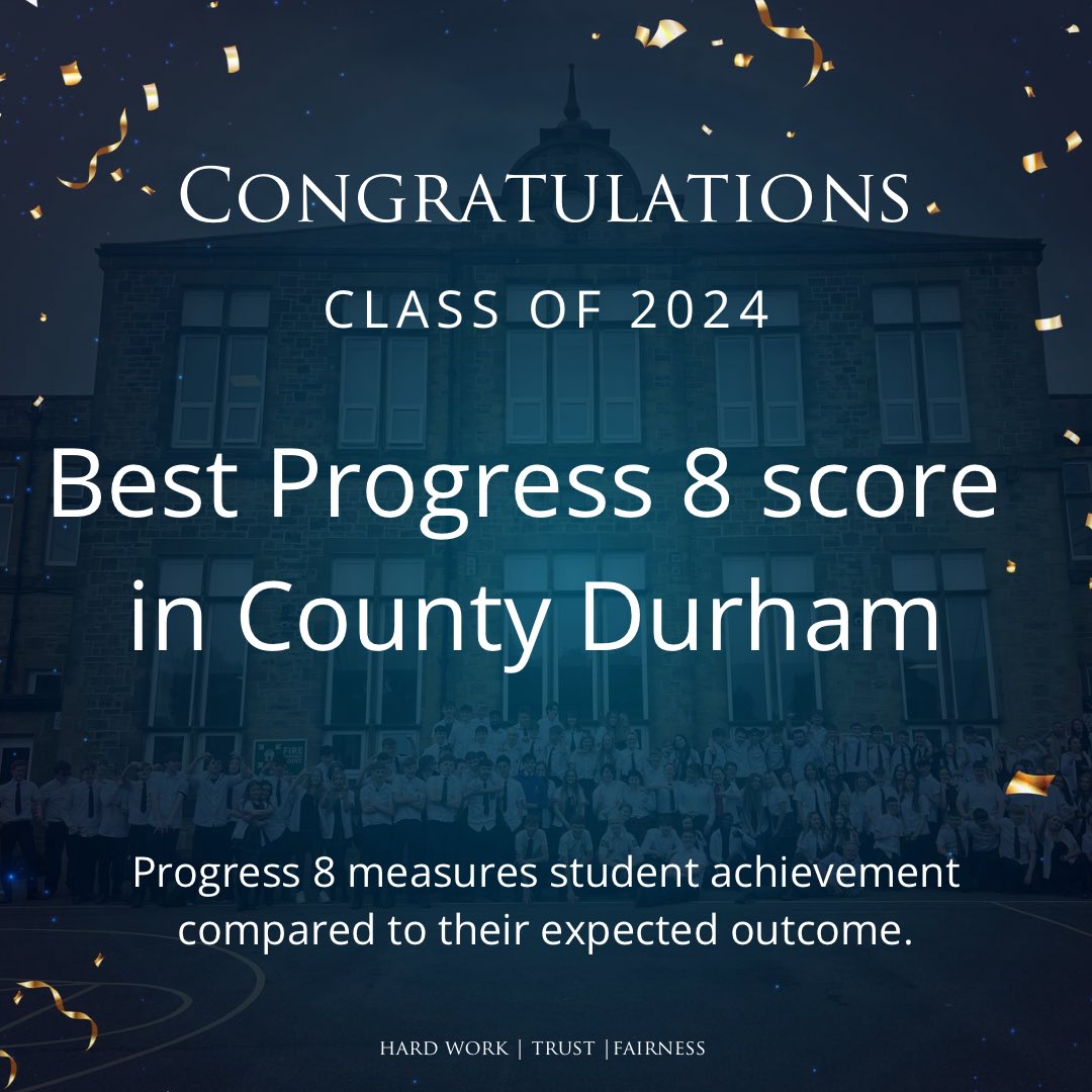 Congratulations to last year’s Year 11 who achieved Tanfield Schools best ever results. Their progress 8 score ranks TOP in County Durham. What an amazing achievement! 

#TeamTamfield #Progress8