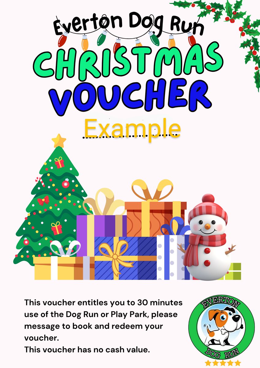 ⭐ Stuck for Christmas present ideas

🎁 We have the answer 

🔔 £5.00 and £10.00 E-vouchers available 

🐾 Message to order, payment via PayPal 

📧 Email address required 

🎄T's &amp; C's apply
