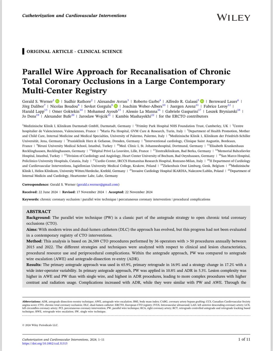 Alessio La Manna (@alessio_lamanna) on Twitter photo Great collaborative work lead by Gerald Werner from the <a href="/CtoEuro/">EuroCTOClub</a>.
An “old” but still very effective technique when properly used for #CTO recanalization!
Many thanks for this opportunity.
<a href="/ccijournal/">CCIjournal</a> Great collaborative work lead by Gerald Werner from the <a href="/CtoEuro/">EuroCTOClub</a>.
An “old” but still very effective technique when properly used for #CTO recanalization!
Many thanks for this opportunity.
<a href="/ccijournal/">CCIjournal</a>
