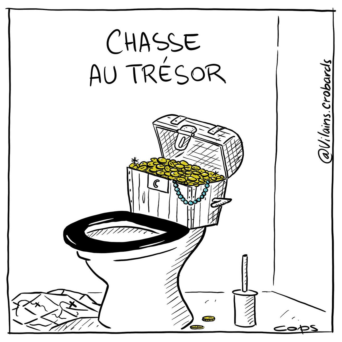 BlaguesDessins's tweet photo. Le dessin de Cops : La chasse au trésor
Retrouvez les dessins de Cops sur : https://t.co/VQNx0gcoo7
#DessinDeCops #LesVilainsPetitsCrobards #Cops #Humour #BlagueDeMerde #FallaitPasFumer #Toilettes #ChasseDeau #ChasseAuTrésor #WC https://t.co/H4cZSyYnot