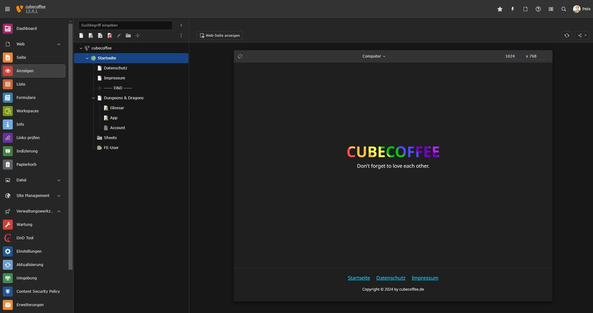 Private Webseite auf #typo3 13 geupdatet. Inklusive Game &amp; Distribution Extension. Viele Änderungen nötig aber das geht alles in die richtige Richtung und die Deprecated Nachrichten helfen auch sehr gut ;3