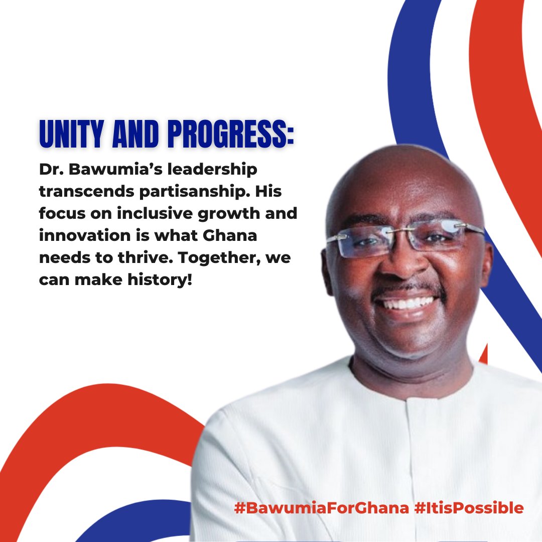 While others presided over scandals and debt, Bawumia was focused on solving real problems. Tomorrow let’s vote for the man with the solutions Ghana needs.
#1TouchForBawumia #FailedMahama #IncompetentMahama #BawumiaForPresident