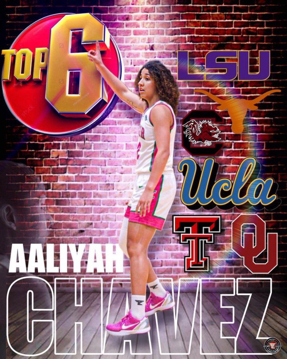 As we get closer &amp; closer to the announcement date, I want to hear from you guys…

Where do you think #1 recruit Aaliyah Chavez commits to from her Top 6? 🤔 

🔹LSU
🔹Texas
🔹South Carolina
🔹UCLA
🔹Texas Tech
🔹Oklahoma