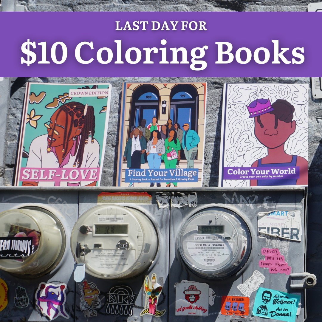 RHI_TCRE's tweet photo. LAST DAY FOR $10 COLORING BOOKS📚🖍️

Make sure to grab our coloring books at the best price we offer all year!🔥

https://t.co/Q15ffZyO9W
#ColoringBooks #CreativeRepresentation https://t.co/4TcLDZ0ZFn