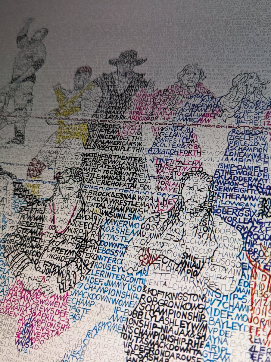 Finished!

Handwritten with the date, location and championship matches from every Wrestlemania in history! 190 matches from all 40 Wrestlemania events create the 14 greatest champions in the ring.

Thanks to everyone that has pre-ordered so far!