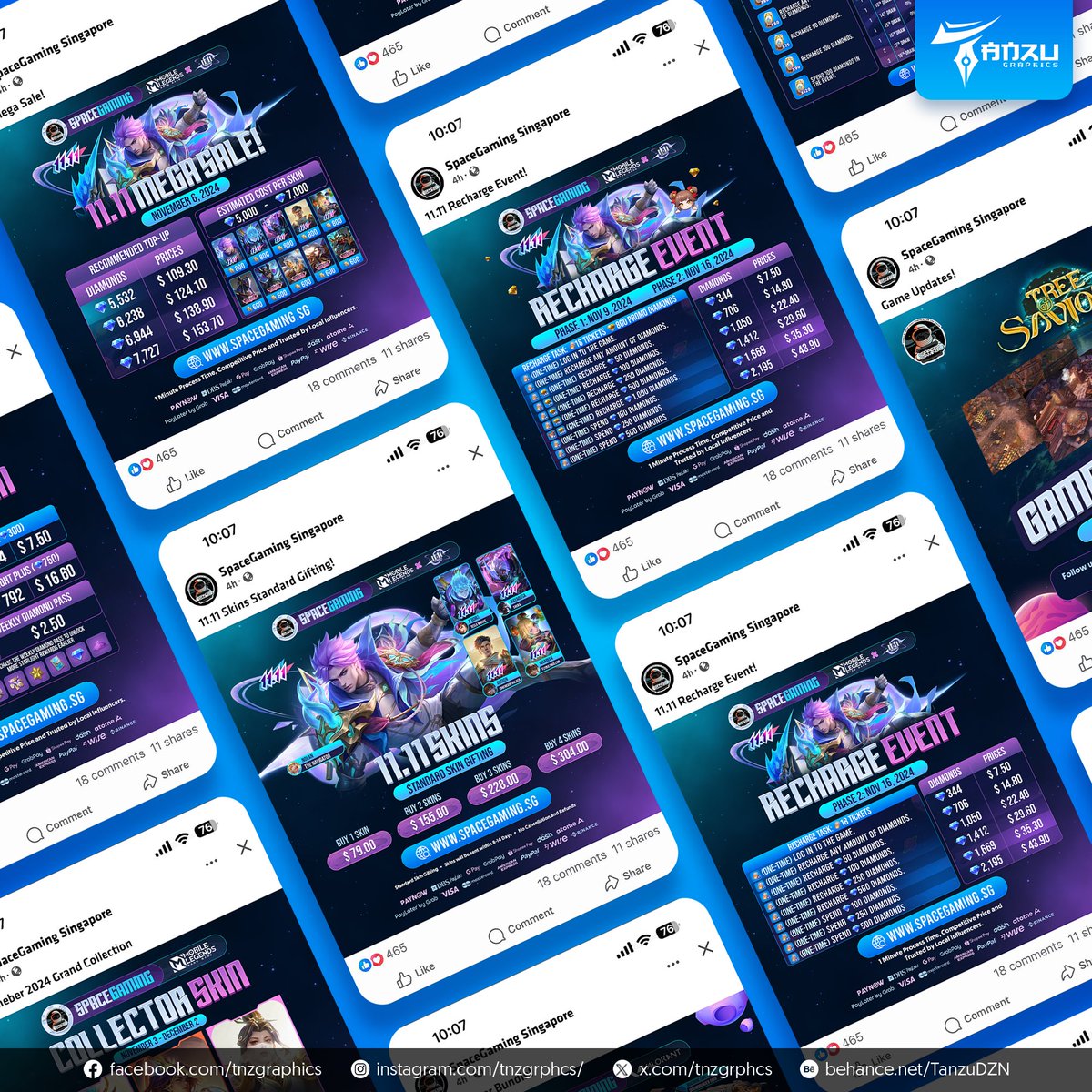 tnzgrphcs's tweet photo. Social Media Posters for SpaceGaming Singapore

Full Gallery: https://t.co/opr6Gn4nme

#TanzuGraphics #SocialMediaBranding #PosterDesigns https://t.co/0frwNYN0UL