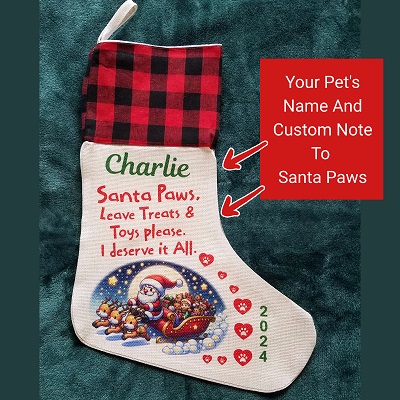 🎅 🎶He's makin a list
Of squeaky toys &amp; balls
He knows dogs &amp; cats
Deserve it ALL!!
Santa Paws iz Comin To Town!🎶
🎅
Did yoo order a Stocking or #Christmas Ornament from Mama's store yet?
Don't miss out! Now's da time!🎉
RETWEET🙏🎁🎄🎅❤️🐶
#dogsoftwitter #ZSHQ 
#CatsofTwitter